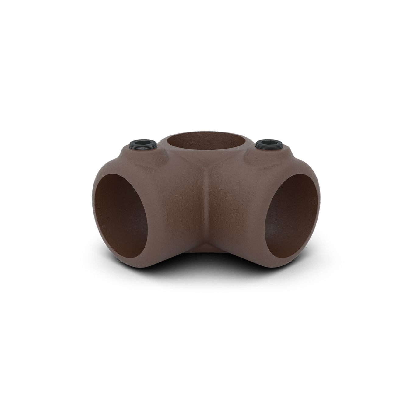 Buiskoppeling Hoekstuk doorlopende staander - vintage bruin-B / 26,9 mm